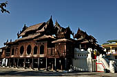 Teak Shwe Yaunghwe Kyaung Buddhist monastery, near Inle Lake. Myanmar. 